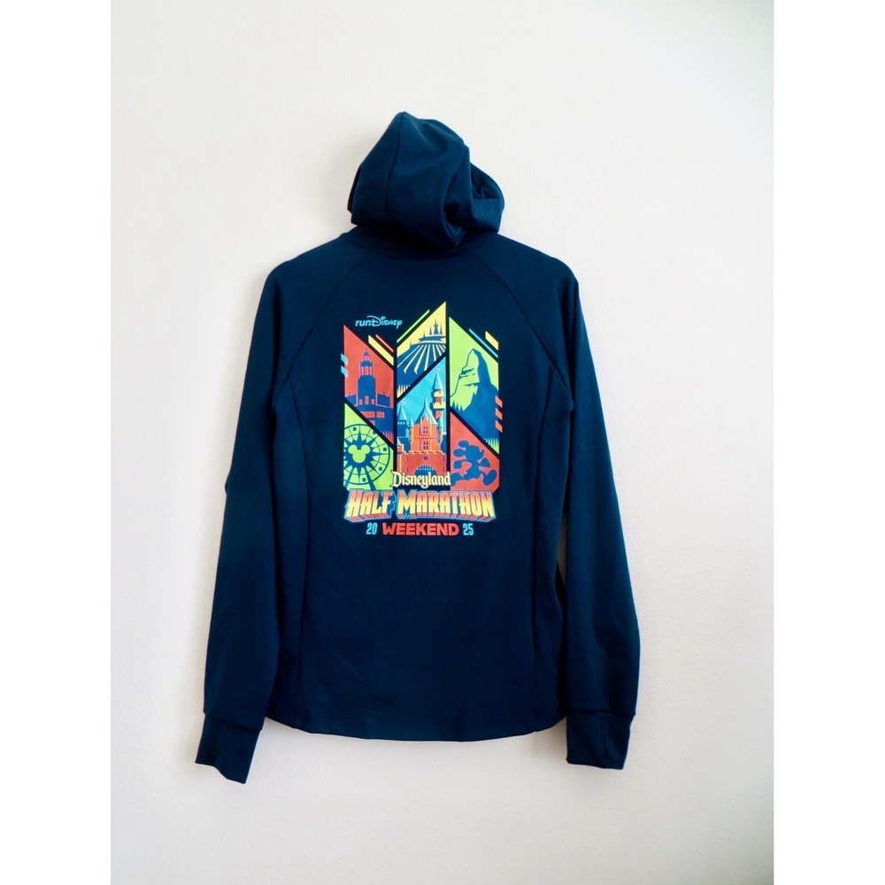 NEW! Disney Rundisney Half Marathon Weekend 2025 Hooded Zip Jacket Blue S, M, L - Picture 3 of 7
